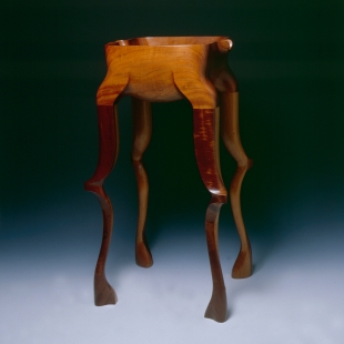 Mahogany Ceromonial Standing Bowl
