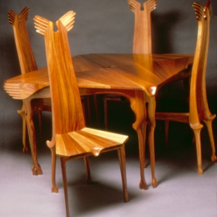Zoomorphic Bi-Rectangular Table And Chairs