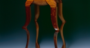 Mahogany Ceromonial Standing Bowl